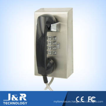 Vandal Resistant Intercom Emergency Telephone with Handset and Metal Keypad